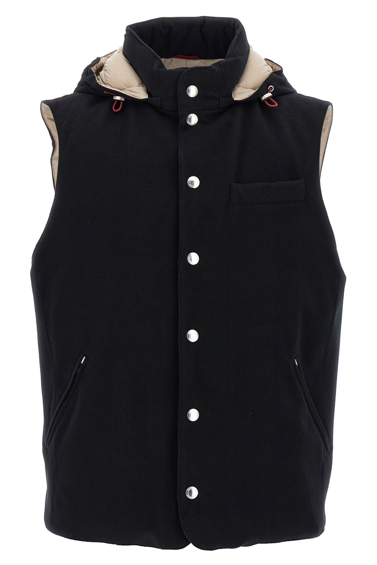 water-repellent wool vest