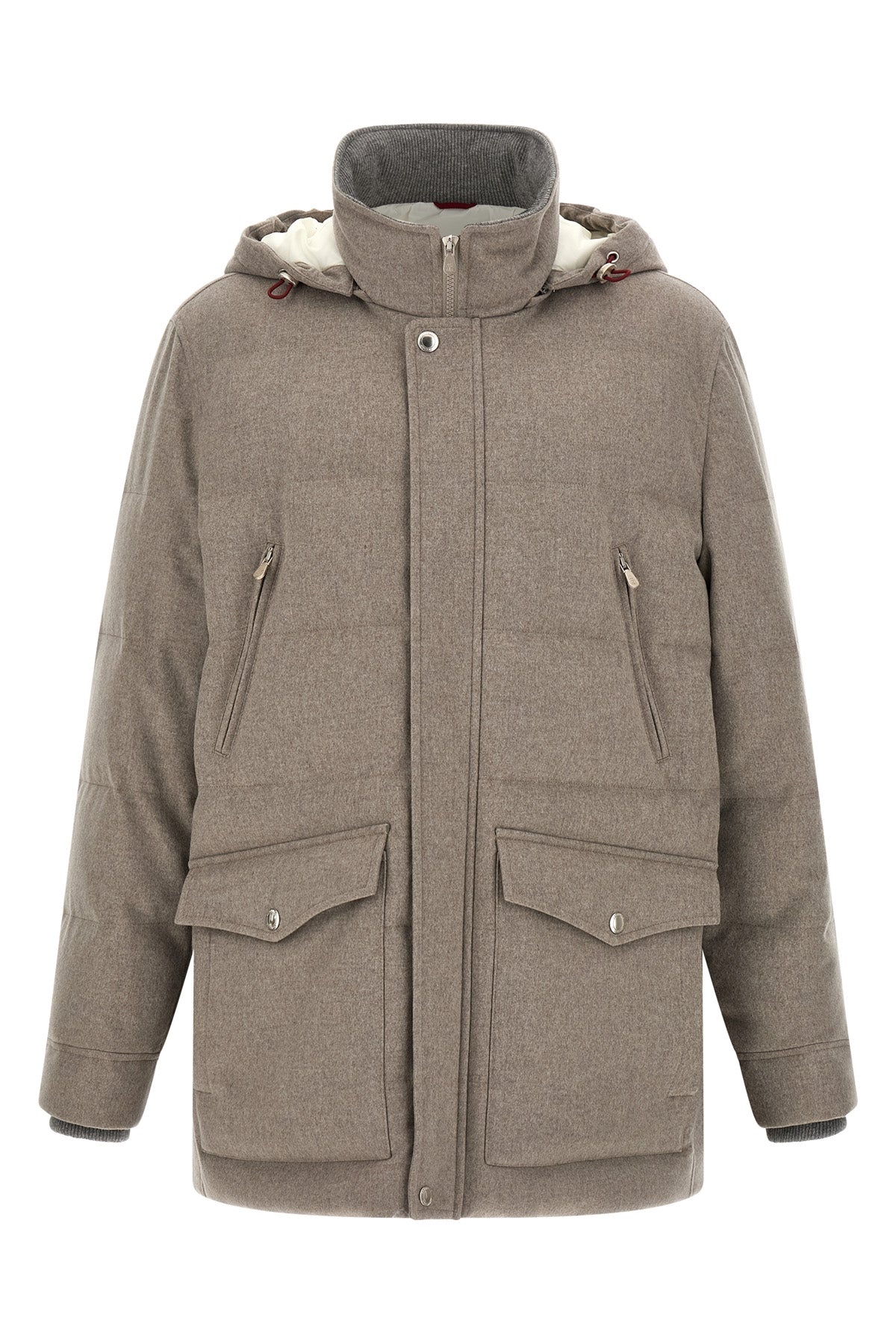 the brunello cucinelli wool flannel parka