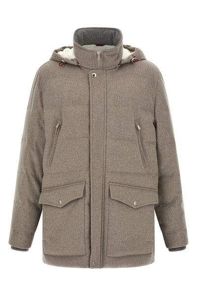 the brunello cucinelli wool flannel parka
