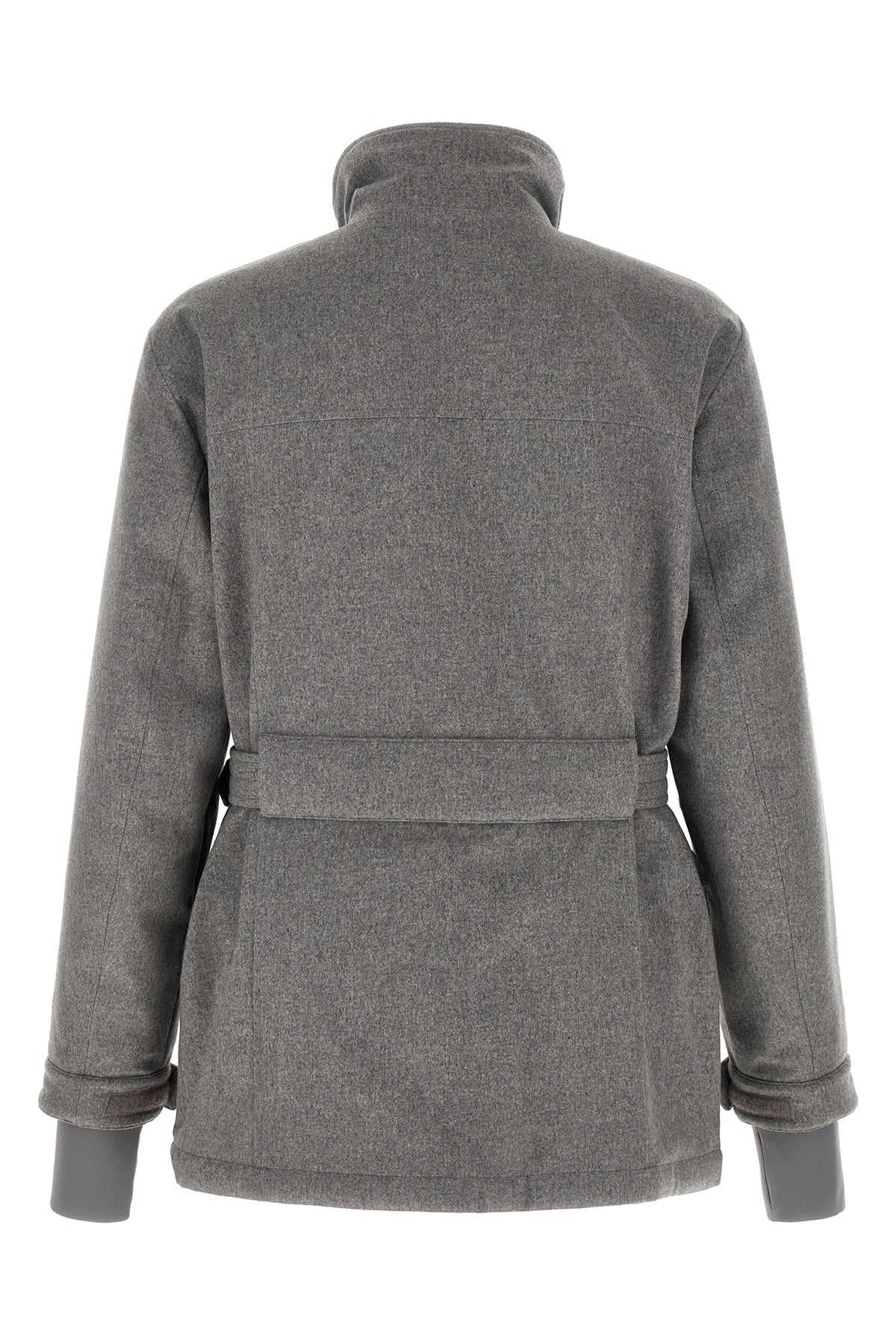 the brunello cucinelli mountain in membrane wool flannel down jacket