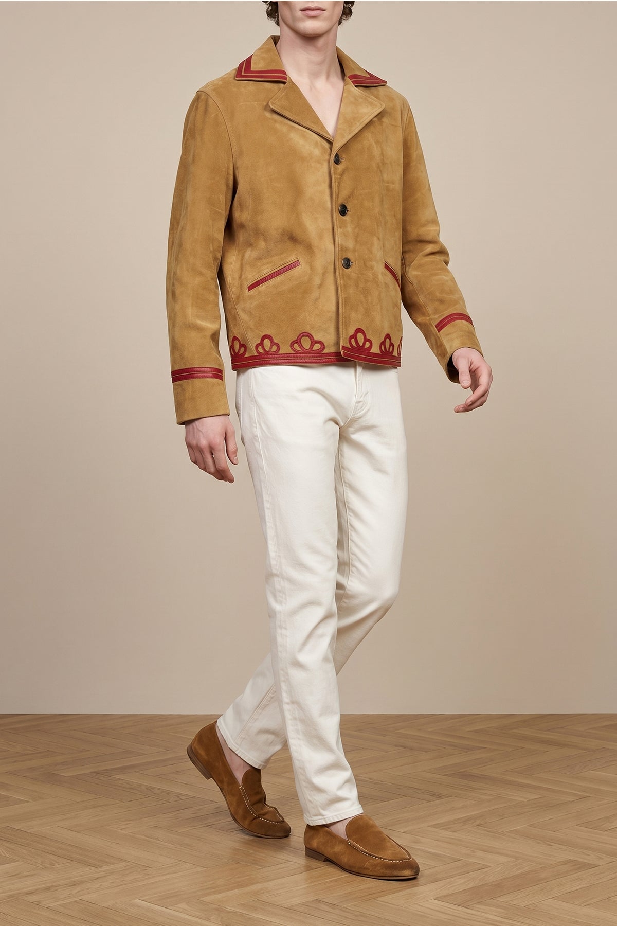 mandolo loafers in reverse leather