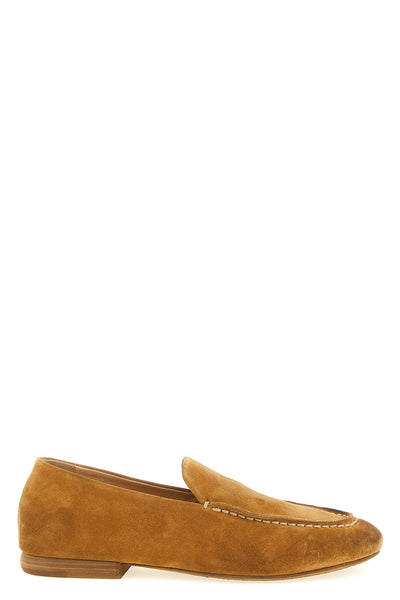 mandolo loafers in reverse leather