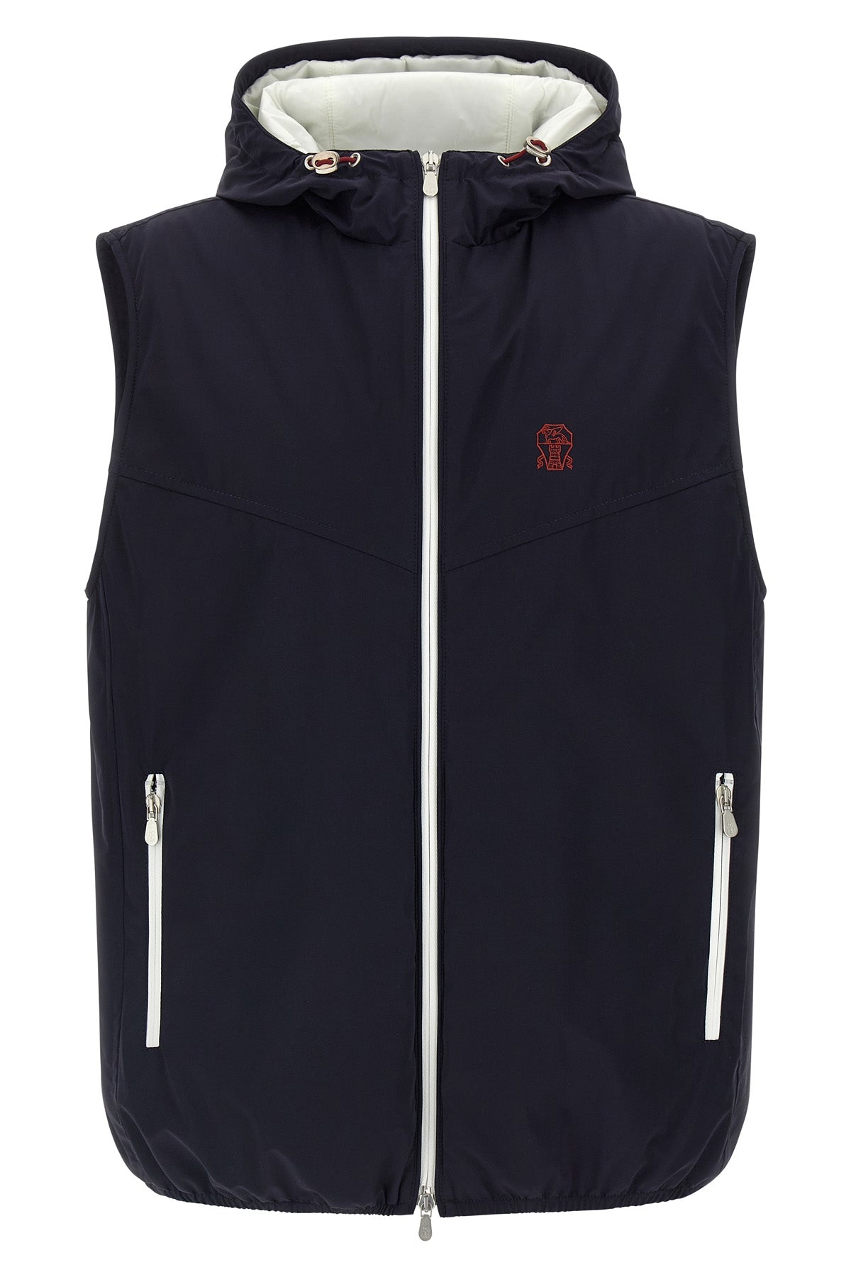 waistcoat in water-repellent technical fabric slightly padded
