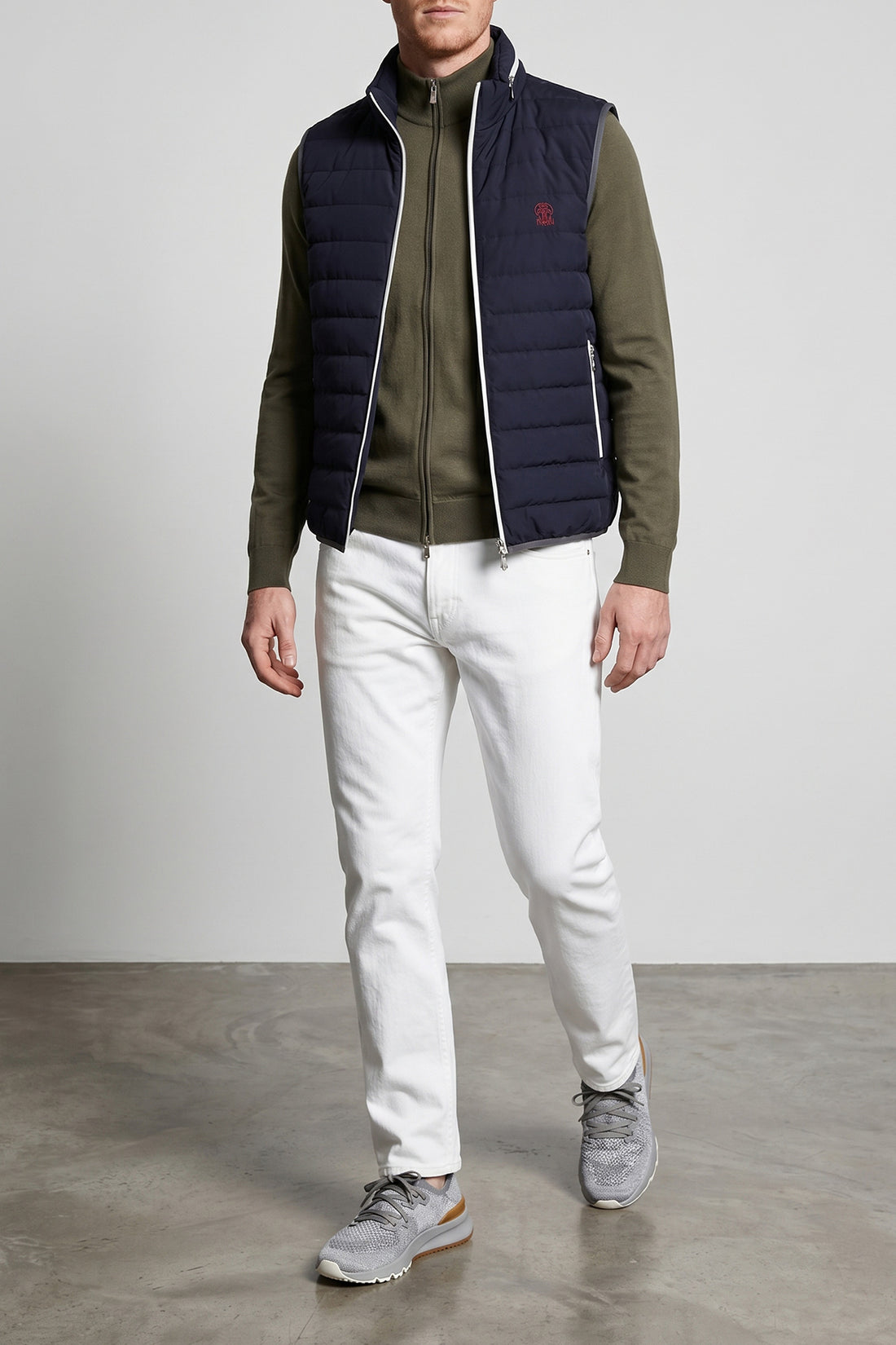 BRUNELLO CUCINELLI XL waistcoat in water-repellent technical fabric slightly padded