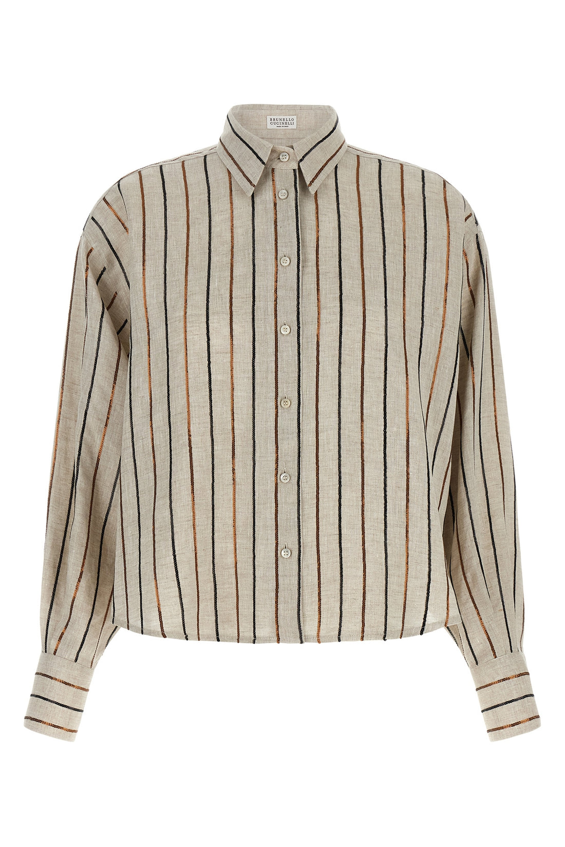 BRUNELLO CUCINELLI M the brunello cucinelli linen shirt redefines classic tailoring through precious
