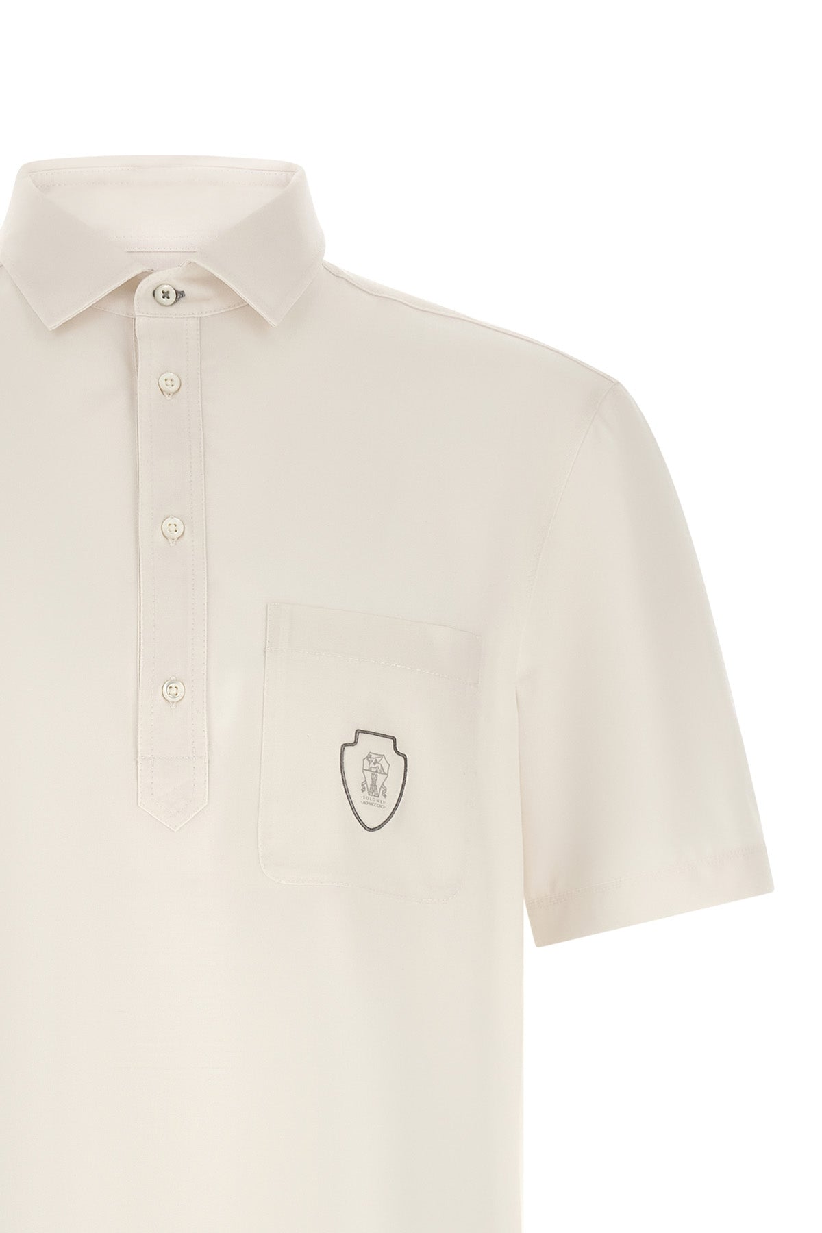 polo shirt in light virgin wool canvas