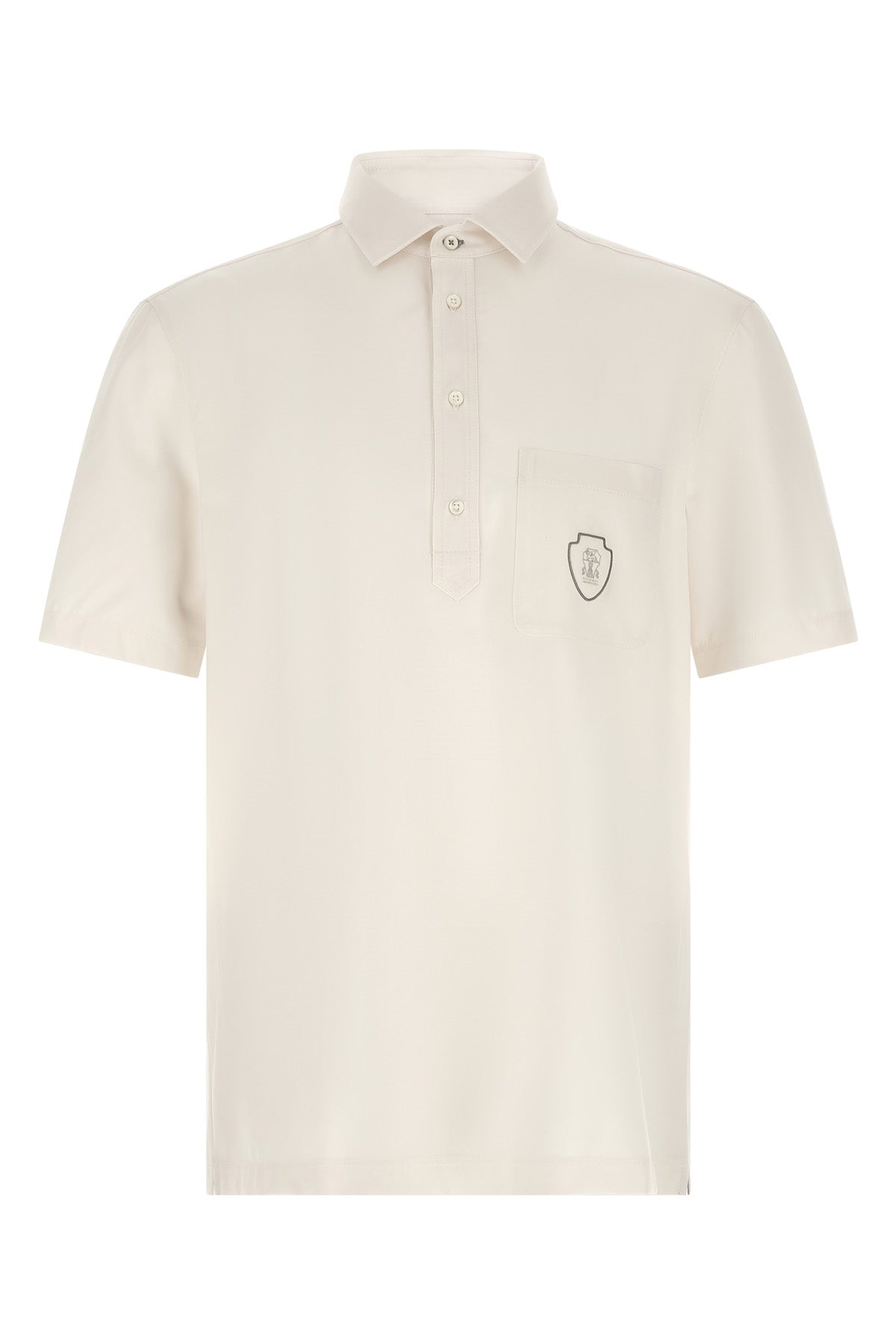 polo shirt in light virgin wool canvas