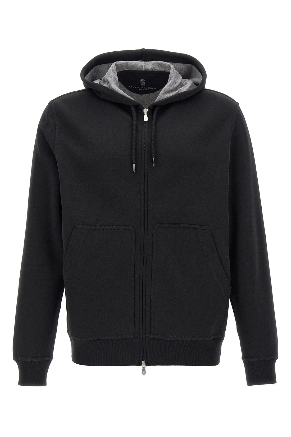 BRUNELLO CUCINELLI L cotton hoodie in cashmere and silk blend