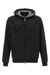 cotton hoodie in cashmere and silk blend