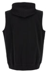 hooded vest in cotton blend