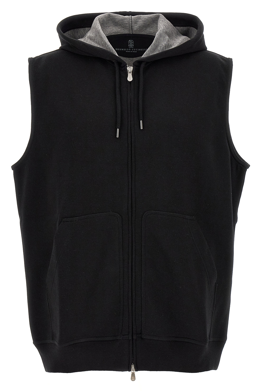 BRUNELLO CUCINELLI M hooded vest in cotton blend