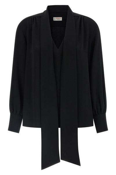 the alberto biani blouse in fluid cady stands out for its relaxed silhouette and
