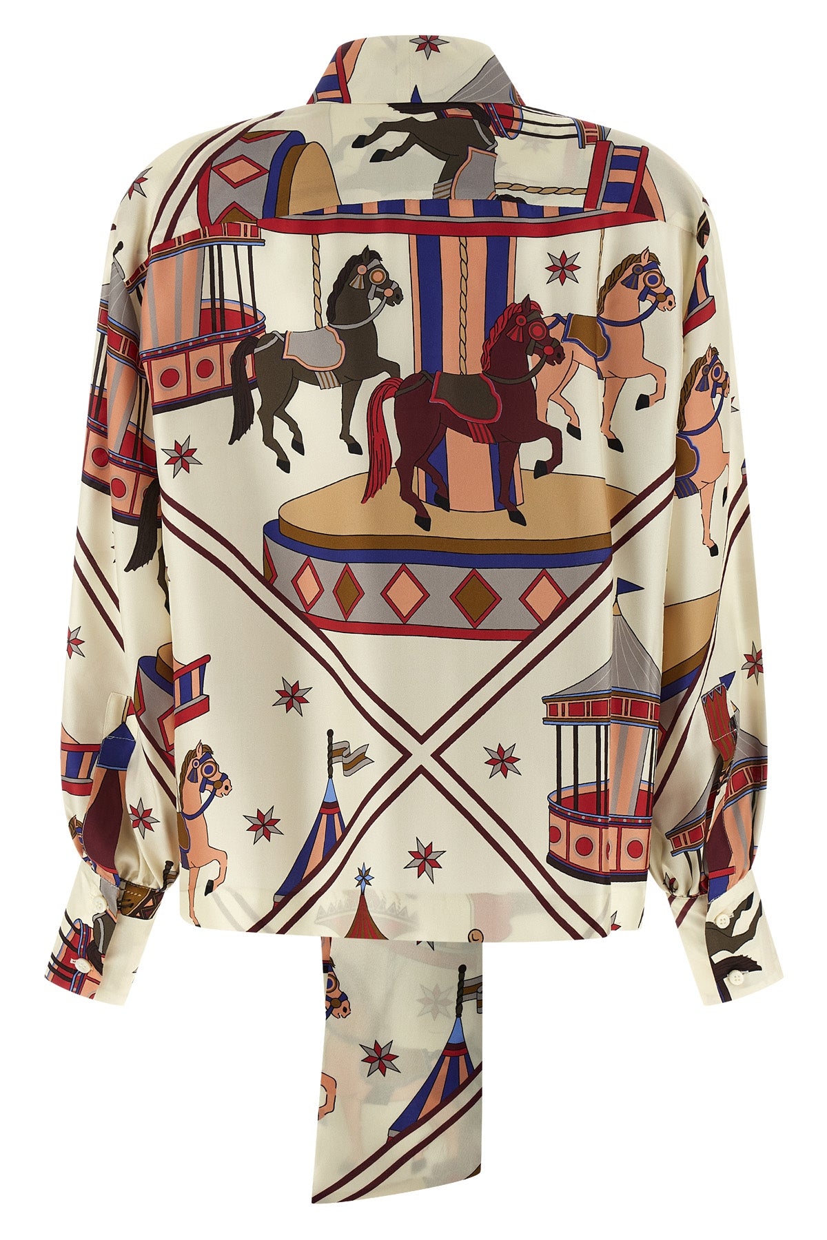 circo print silk shirt