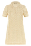 knitted openwork cotton mini dress