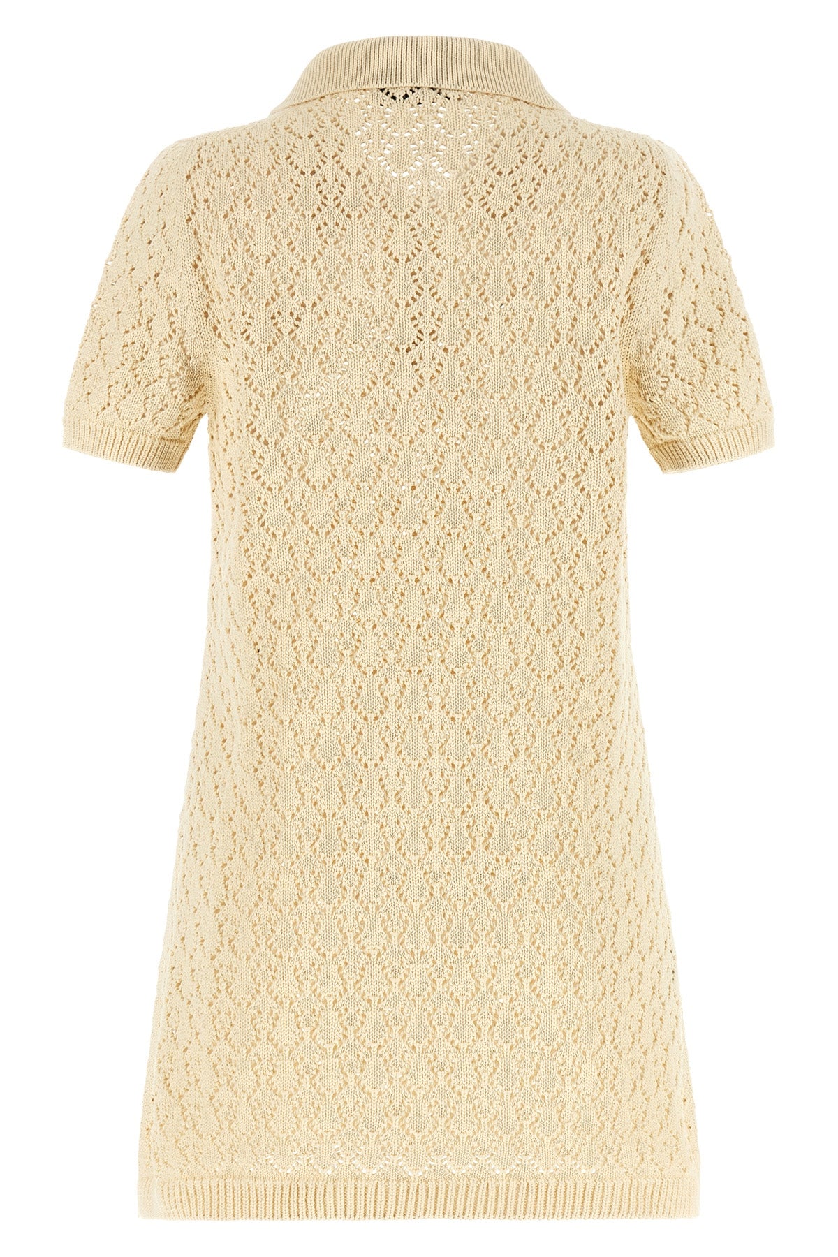 knitted openwork cotton mini dress