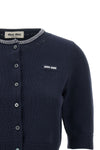 7 fineness shaved cotton cardigan