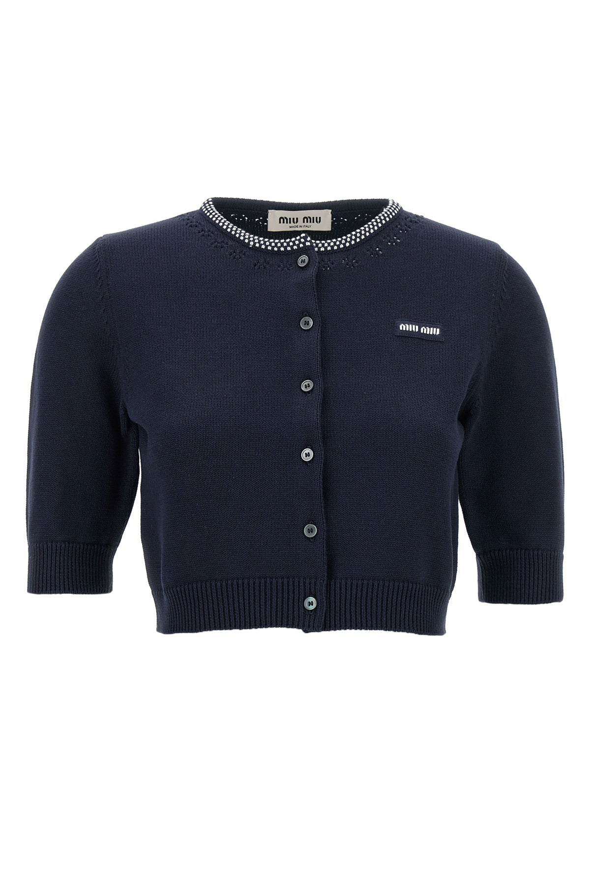 7 fineness shaved cotton cardigan