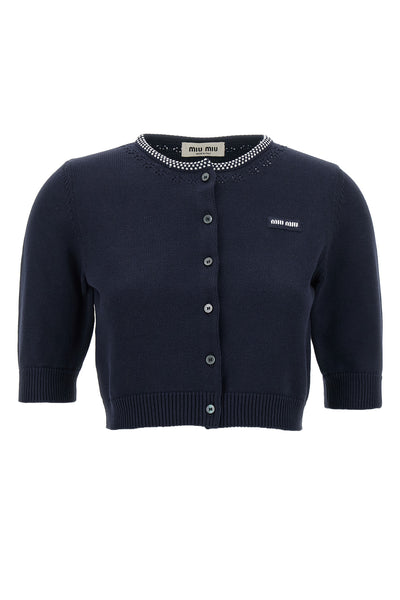 7 fineness shaved cotton cardigan