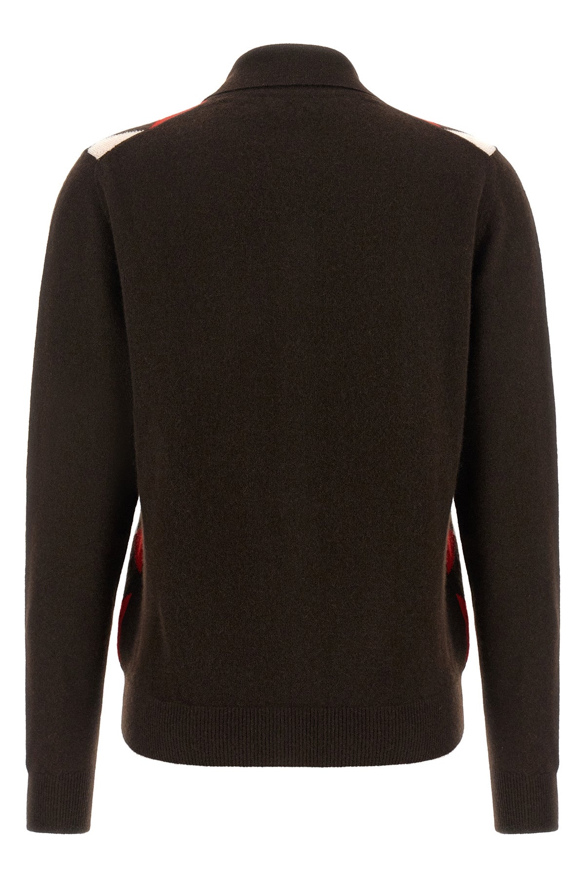 the miu miu cardigan redefines the codes of classic knitwear through a structure