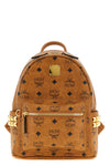 the mcm stark mini backpack is made of the famous visetos canvas