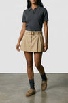 mélange cashmere polo shirt