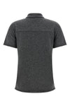 mélange cashmere polo shirt