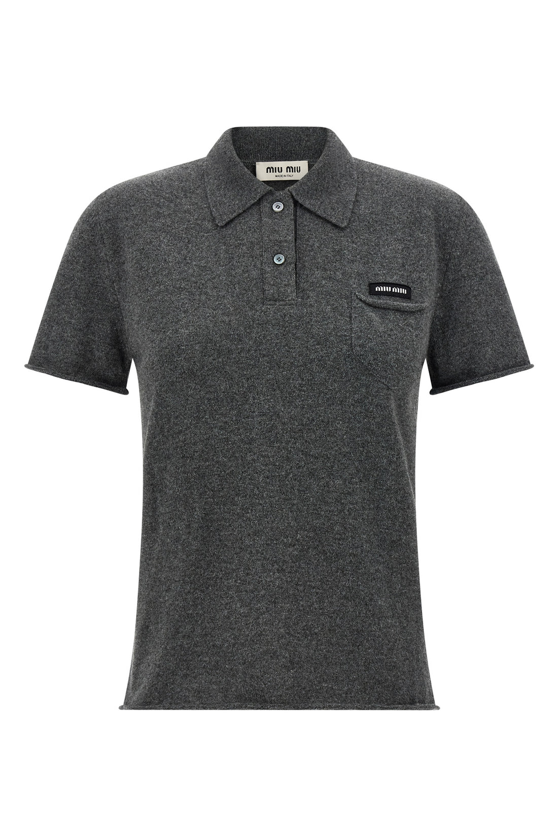MIU MIU 38 mélange cashmere polo shirt