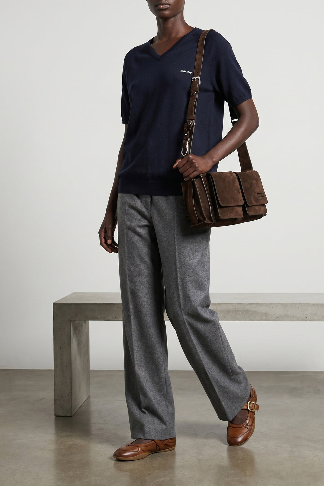 MIU MIU 38 light virgin wool sweater