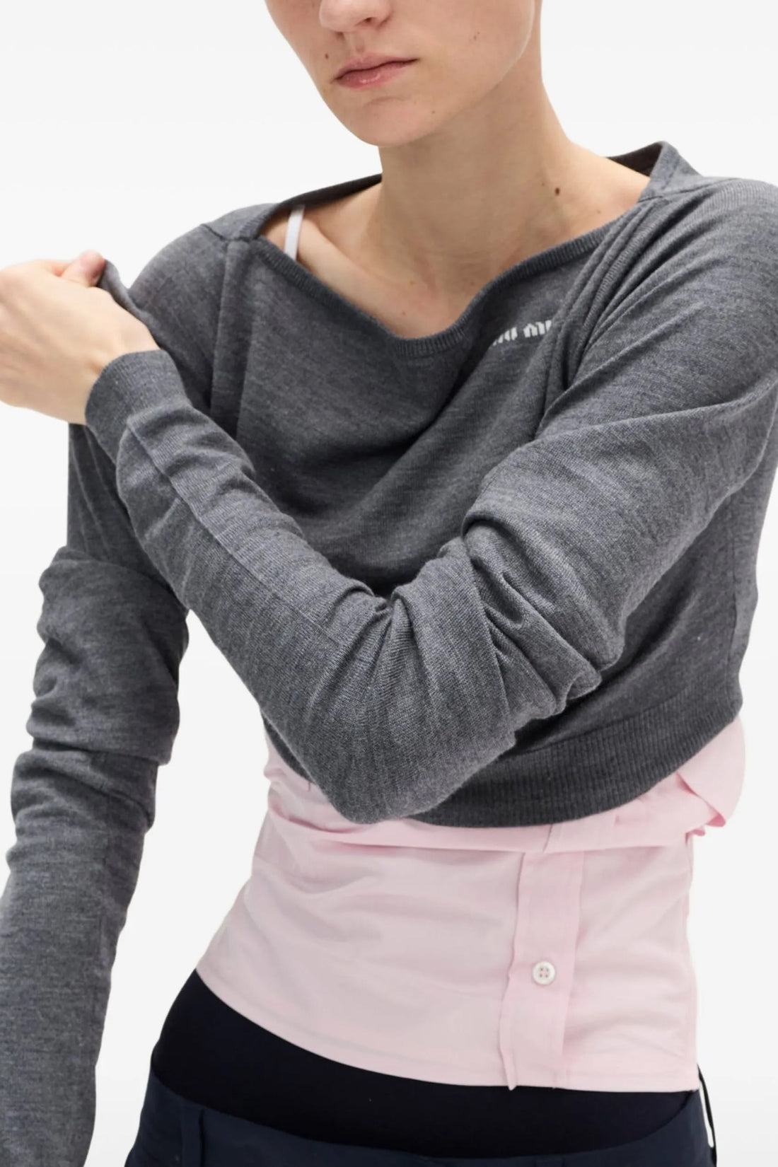 MIU MIU 38 wool knit crop top