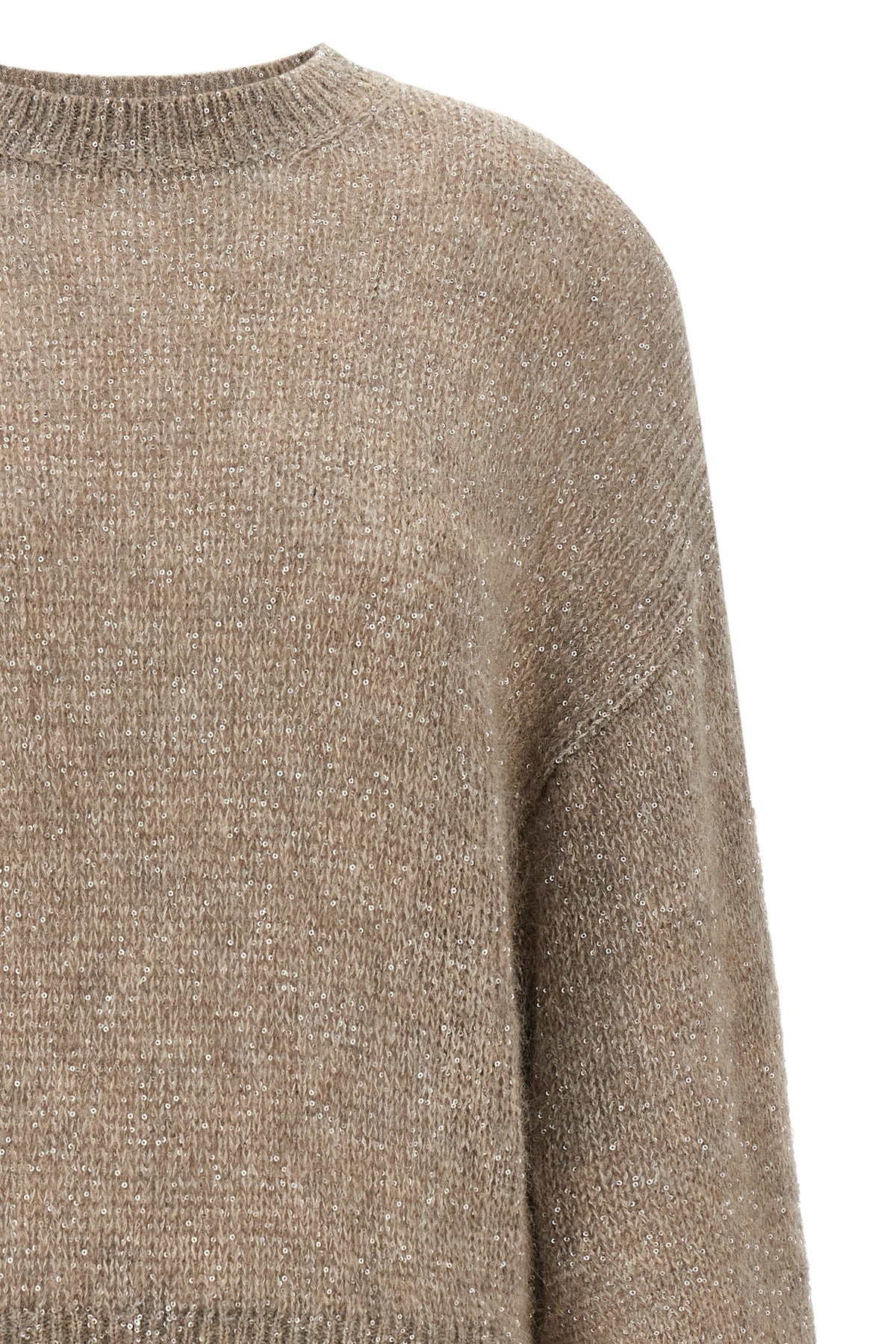 diamante knitted mohair and alpaca blend sweater