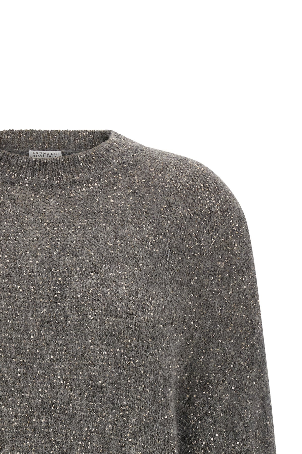 diamante knitted mohair and alpaca blend sweater