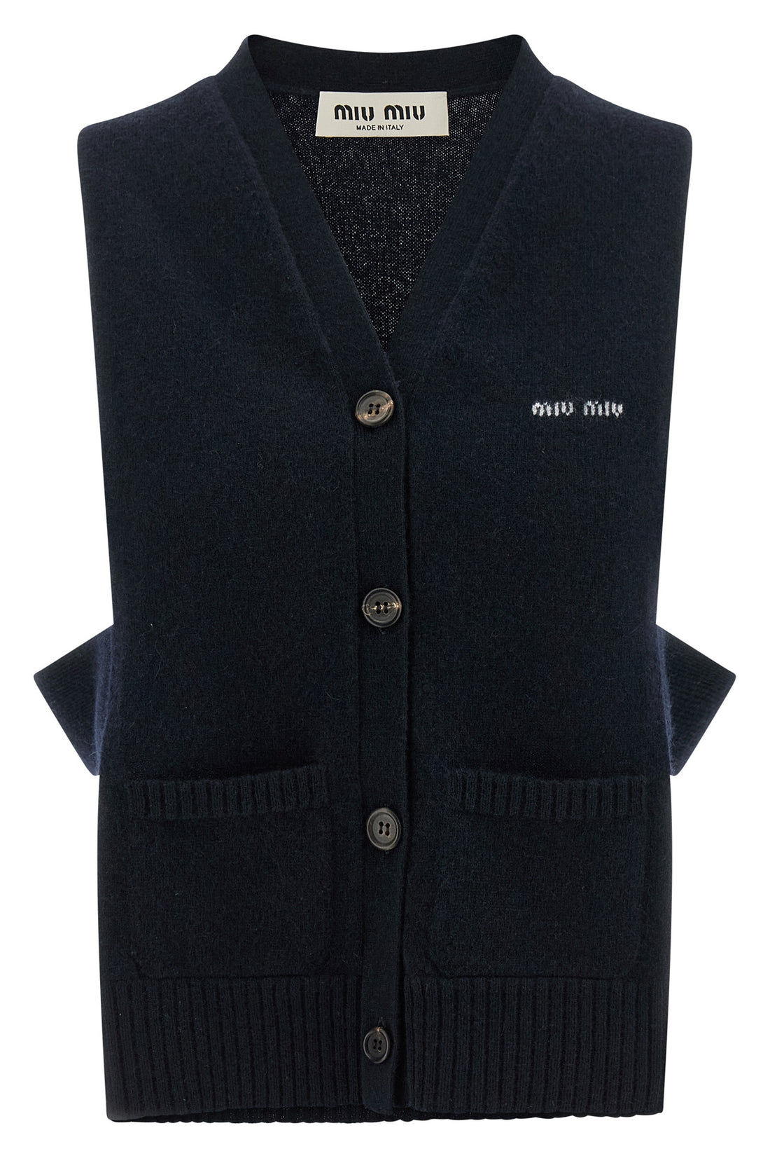 MIU MIU 40 shaved cashmere vest