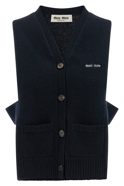 shaved cashmere vest