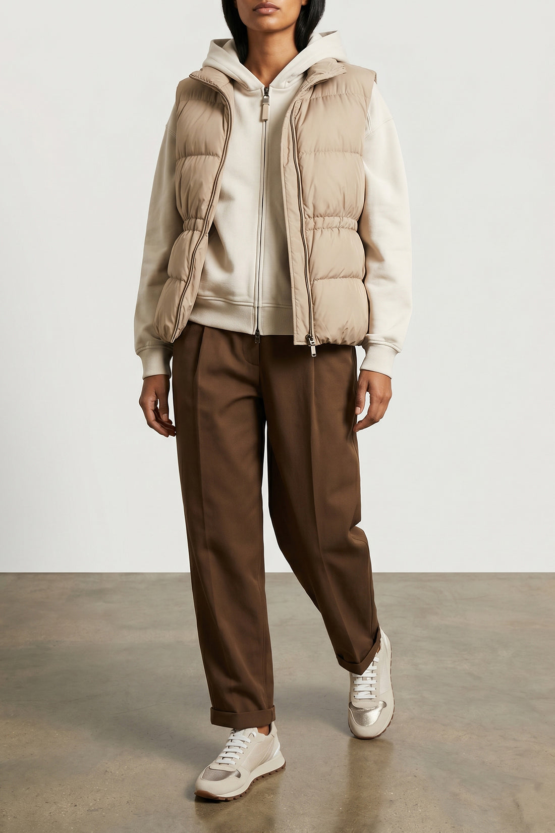 BRUNELLO CUCINELLI M smooth cotton fleece hoodie