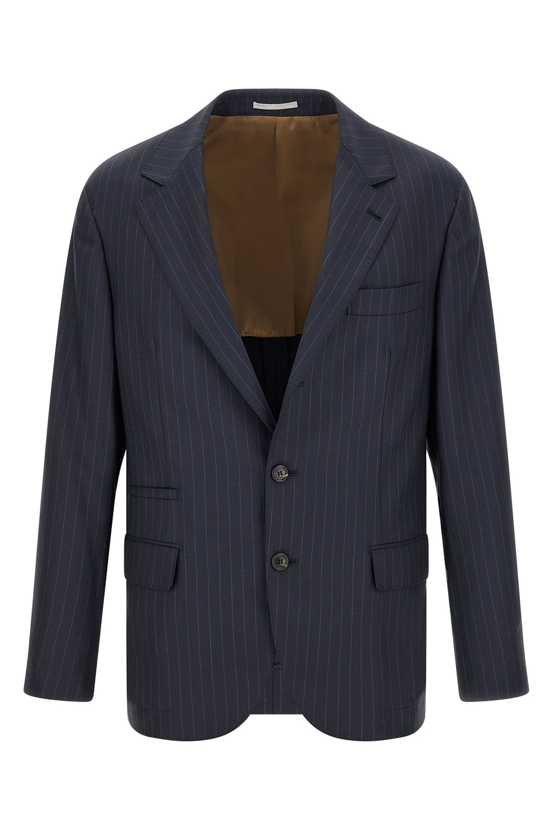 BRUNELLO CUCINELLI 48 blazer in pinstriped virgin wool batavia