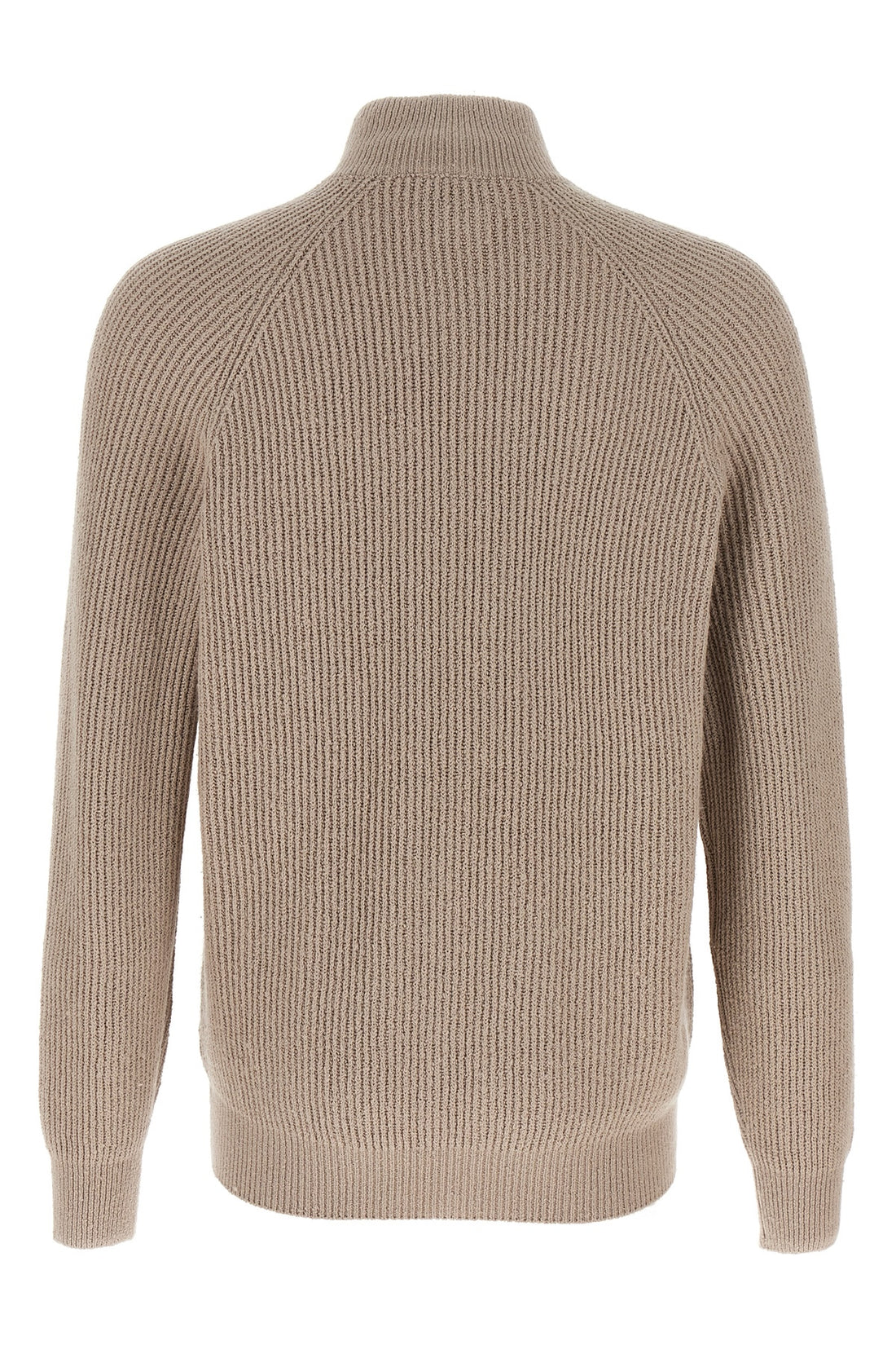 BRUNELLO CUCINELLI 48 english half-ribbed cotton gauze cardigan
