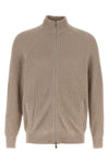 english half-ribbed cotton gauze cardigan