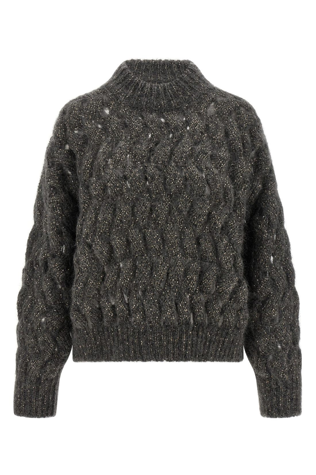 BRUNELLO CUCINELLI XS dazzling waves mohair blend sweater
