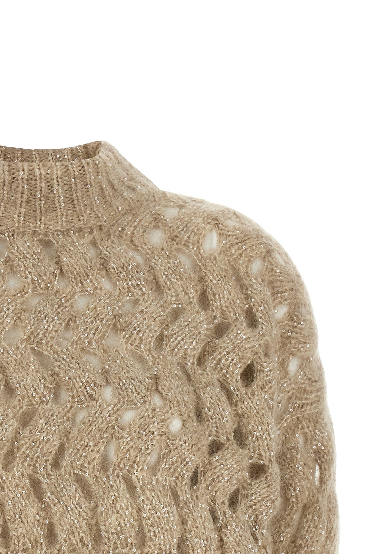 the brunello cucinelli dazzling waves turtleneck sweater exemplifies knitwear