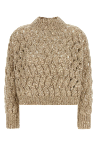 the brunello cucinelli dazzling waves turtleneck sweater exemplifies knitwear