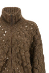 dazzling waves mohair blend cardigan