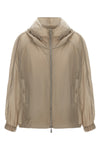 lumina wrinkled windbreaker in technical fabric