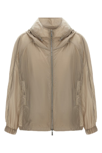 lumina wrinkled windbreaker in technical fabric