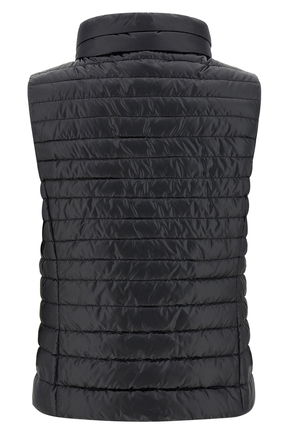 MOORER 42 villan vest in polished technical fabric quilted and goose feather padding