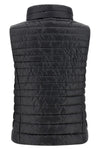 villan vest in polished technical fabric quilted and goose feather padding