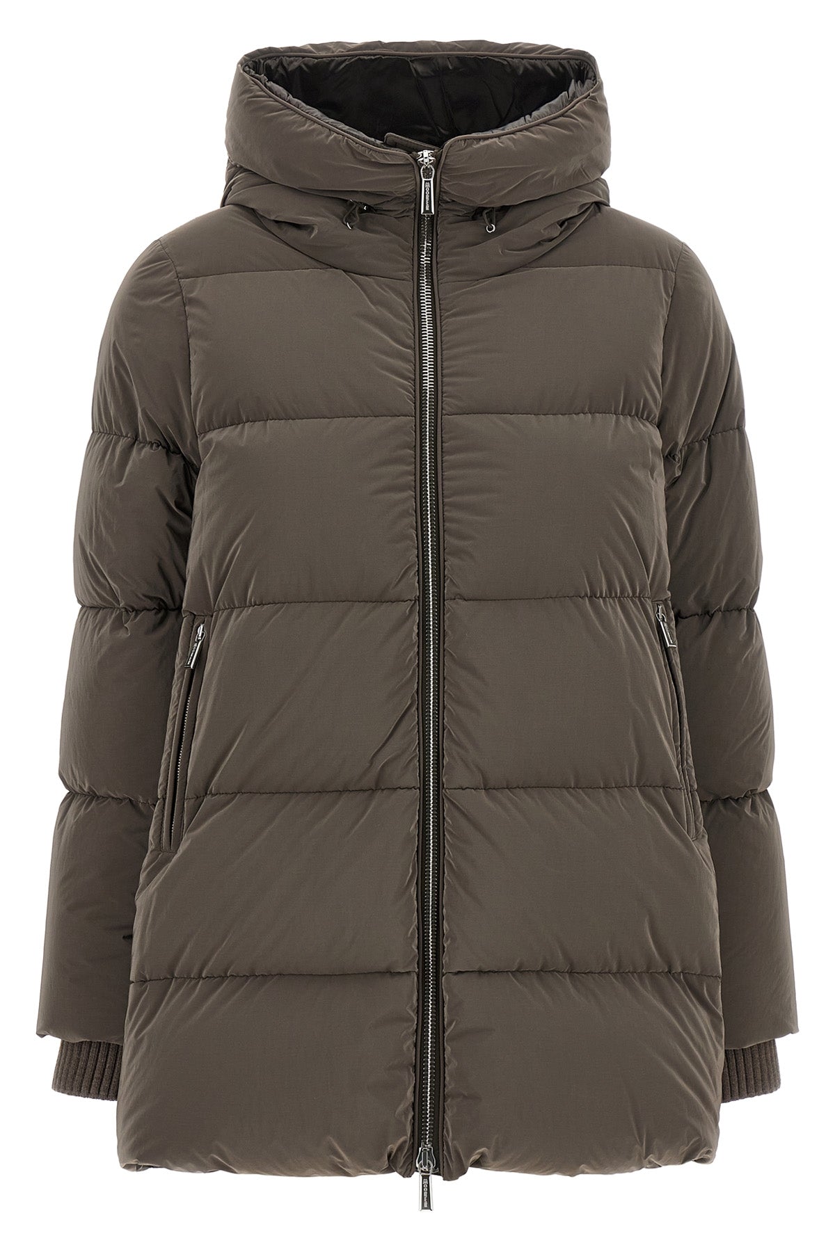 the carinzia moorer down jacket redefines outerwear through a structured silho