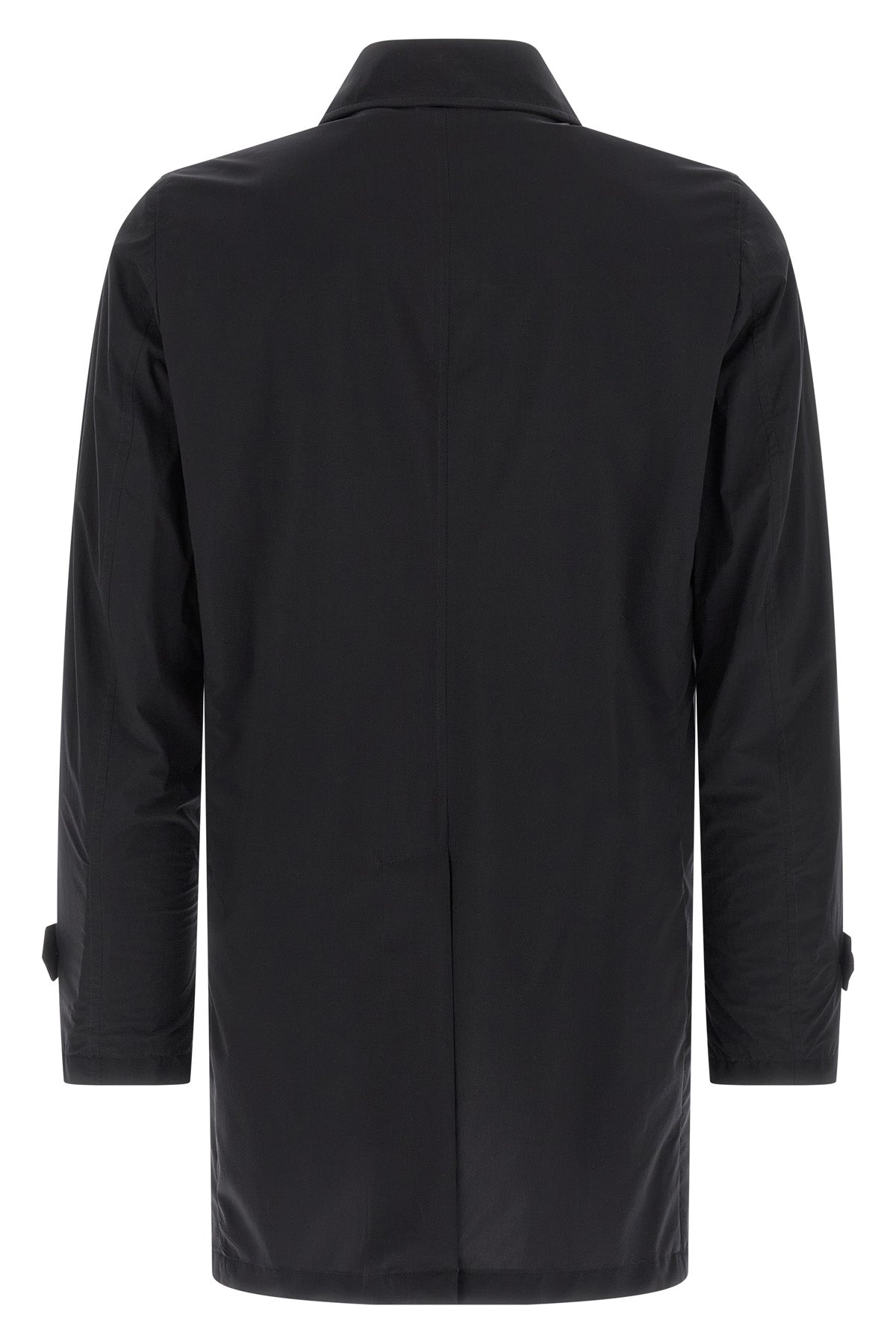 vittor-ac trench coat in water-repellent resinated bielastic fabric