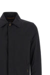vittor-ac trench coat in water-repellent resinated bielastic fabric