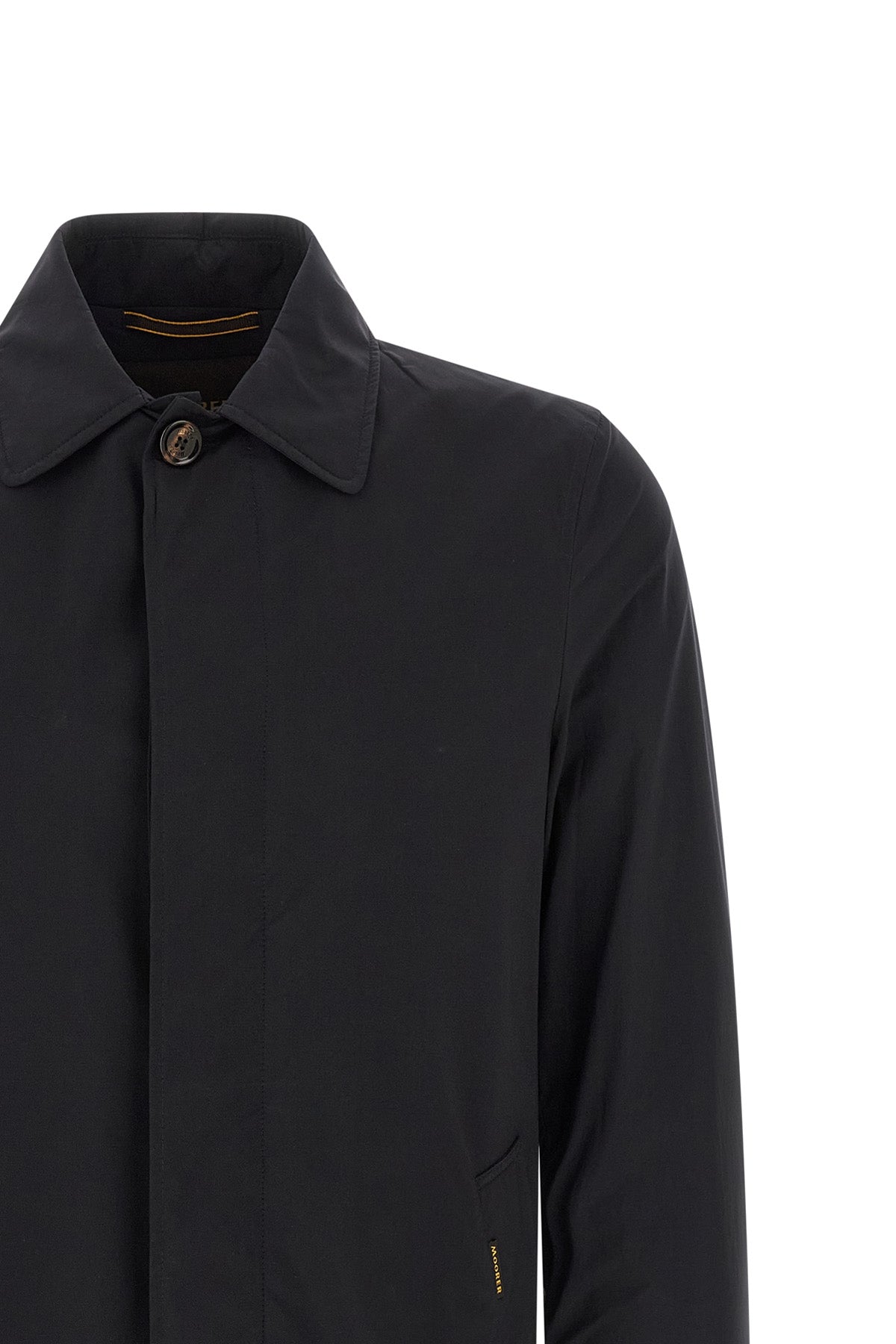 vittor-ac trench coat in water-repellent resinated bielastic fabric