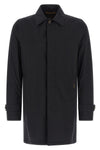 vittor-ac trench coat in water-repellent resinated bielastic fabric